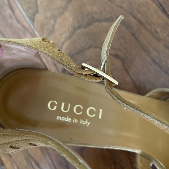 Suede Gucci Heel with Ankle Strap 8.5B - Picture 5 of 8